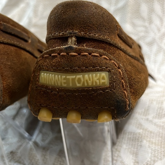 Minnetonka Chestnut Suede Brushed Suede Driving Moccasins Loafers Size 11.5 - Picture 12 of 15
